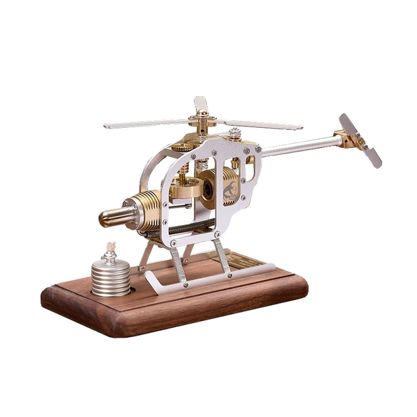 Creative Gift Stirling Engine Helicopter Metal Assembled Model Physical Air External Combustion Engine