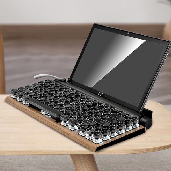 Punk Retro Typewriter Bluetooth Mechanical Keyboard